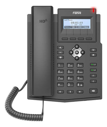 Telefone Ip Fanvil X1sp 2 Linhas Sip Poe Com Áudio Hd