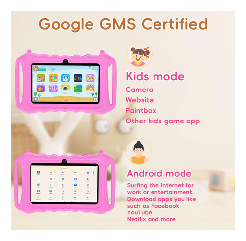 Tablet Android Para Niños Wifi, Bluetooth, Parental Control