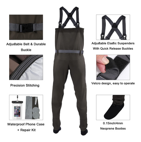 Vadeador De Pecho De Pesca, Impermeable, Transpirable, Para