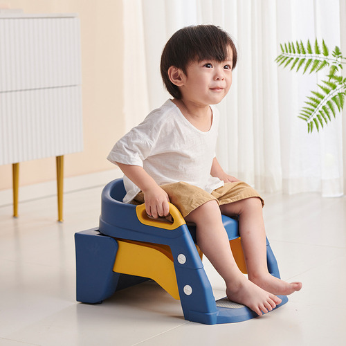 Asiento De Inodoro Con Escalera Para Niños, Azul, 108