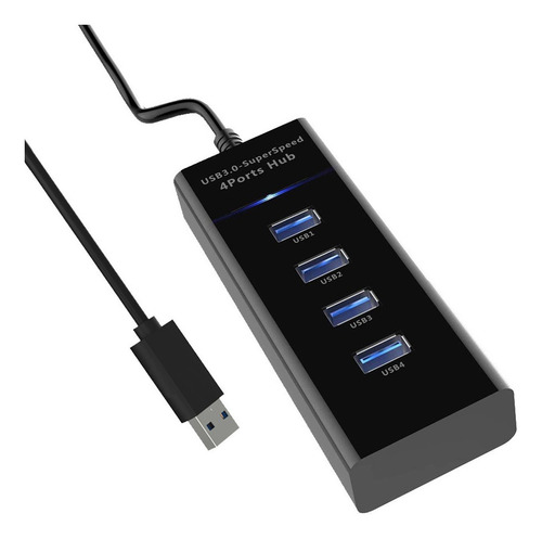 Hub 4 Multi Puertos Usb 3.0 Con Luz Compacto Portatil 