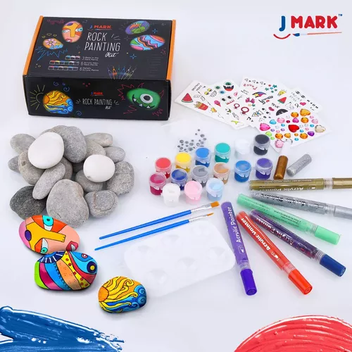 Kit de pintura de roca para niños – Artes y manualidades para niñas y niños  de 6 a 12 años – Kits de manualidades – Suministros para pintar rocas –