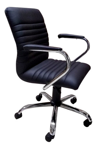 Imagen 1 de 10 de Sillón Oficina Pc Escritorio Brazos Cromados Envio Gratis