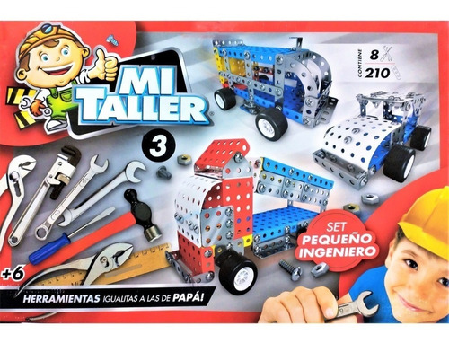 Mi Taller Armamec Mecano 210 Piezas Con 8 Herramientas Set 3