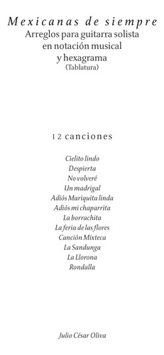 Mexicanas De Siempre 1-2 Guitarra Libro-nota-letra-tablatura