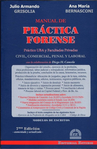 Manual De Prctica Forense  Grisola  Ed Estudioiuy