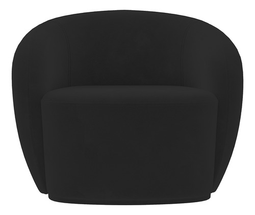 Kit 02 Poltronas Decorativas Sala Estar Gliese Veludo Preto