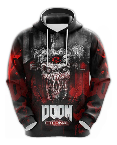 Sudadera Con Capucha De Game Doom Eternal Costume 3d