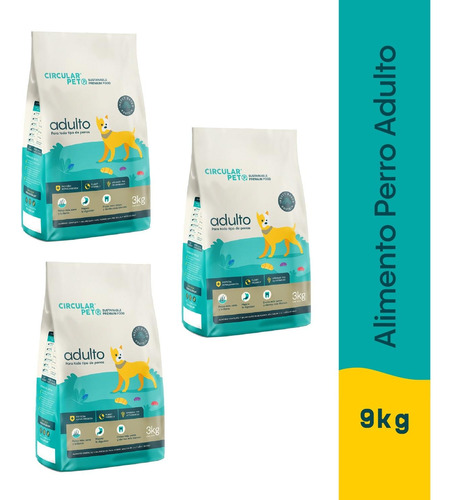 9 Kilos (3 Bolsas) - Alimento Perro Adulto Toda Raza Proteín