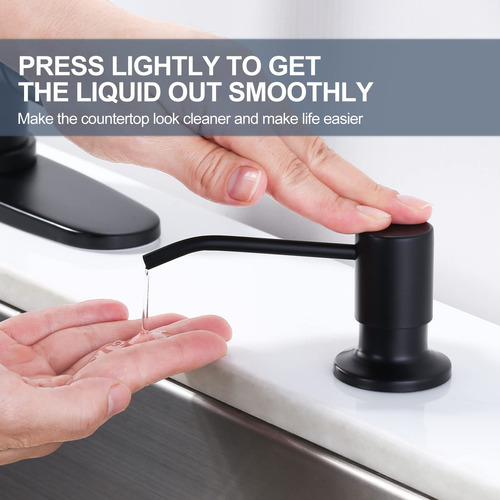Grifo De Cocina Wowow Negro Mate Con Dispensador De Jabón Ac