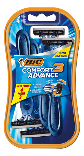 Aparelho De Barbear Bic Comfort 3 Advance Leve 4 Pague 3