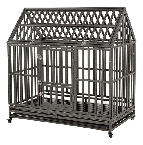 Kelixu 48  Heavy Duty Dog Crate Large Dog Cage Dog Kennels A