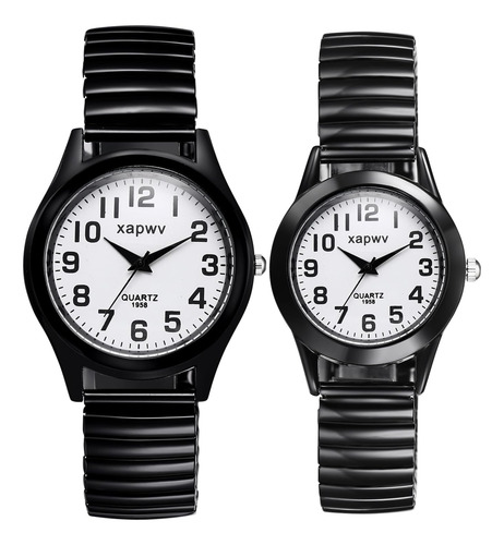 Reloj De Pulsera Avaner Con Banda Elastica Para Pareja, N...