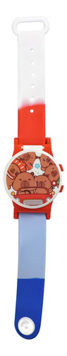 Reloj Digital Infantil Pulsera Spinner Capibara Carpincho Rojo
