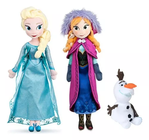 Bonecas Pelúcia Frozen Anna E Elsa Pronta Entrega 50cm