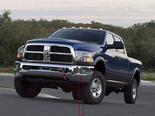 Cromo calandra completamente para una dodge ram 2500 DJ DS 09 />