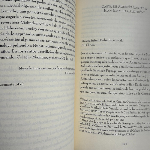 Jesuitas, Memoriales Y Cartas Provincia Mexicana S. Xviii
