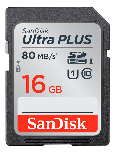 Memoria Sd 16 Gb Ultra Sandisk C10 80mbs