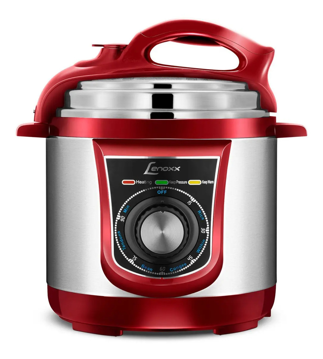 Panela elétrica a pressão Lenoxx PPP163 - Vermelho/Inox