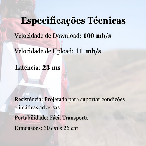 Starlink Mini Internet Sem Fio Via Satélite Veicular Viagem