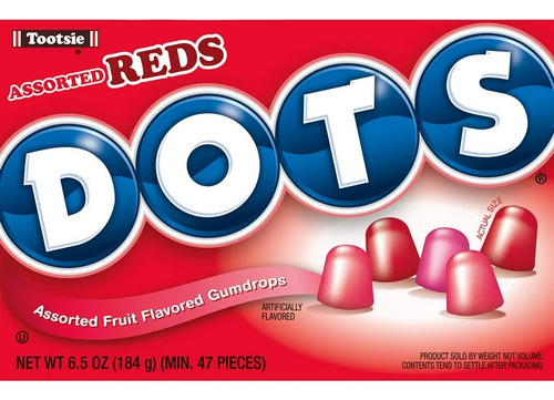 Dulce Tootsie Dots Assorted Reds 184g Americano