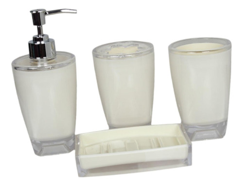 4x Dispensador De Loción, Soporte Para Cepillo De Dientes,