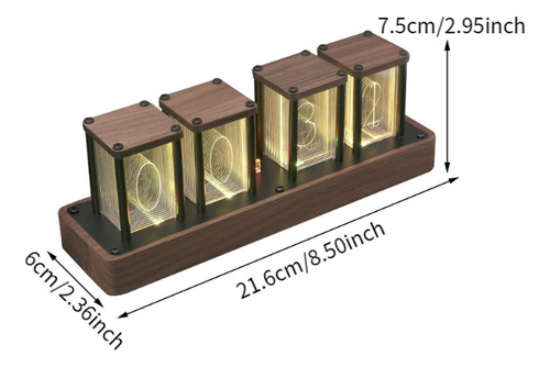 Nixie Tube Clock, Nixie Tube Digital Pp Acabado 5 Tubos