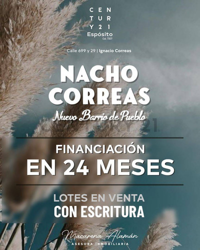 Lote En Venta Con Escritura En Nacho Correas