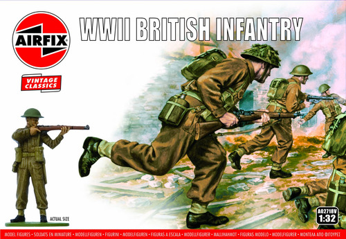 Airfix Wwii British Infantry 132 Sin Pintar Figuras