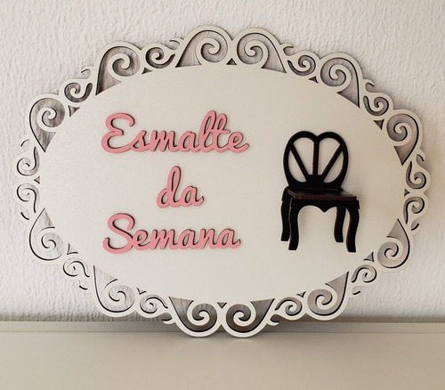 Placa Esmalte Da Semana Mdf Decoração Salão Beleza Manicure