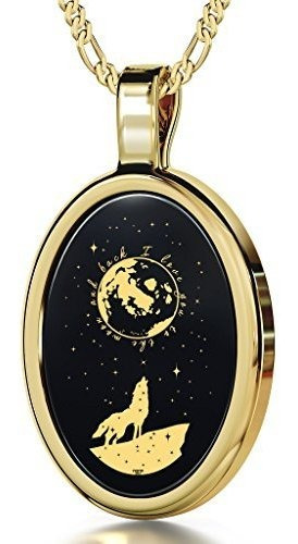 Collar - I Love You To The Moon And Back Necklace 24k Gold I