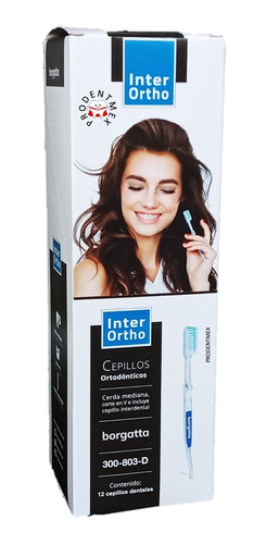 Cepillo De Dientes Para Ortodoncia Con Interdental 12pzs