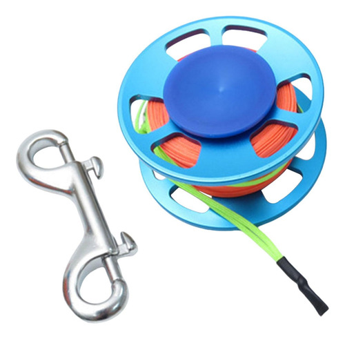 Carrete De Buceo Portátil, Carrete De Buceo Con Clip Azul