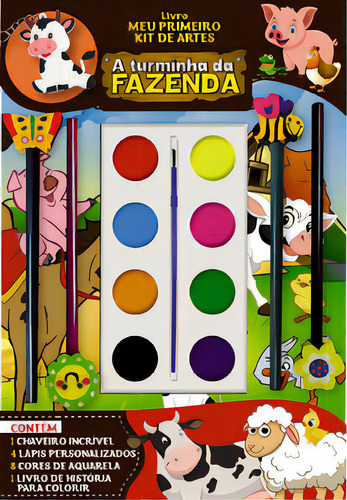 Meu Primeiro Kit De Artes - Turminha Da Fazenda, De A Line. On Line Editora, Capa Mole, Edição 1 Em Português, 2023