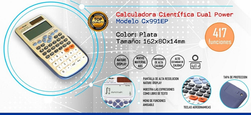 Calculadora Coxplus Cientifica Dual Power Ar1 Cx-991ep