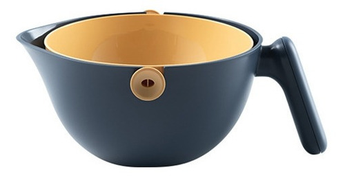 Bowl Colador Escurridor Azul 23 Cm Cocina Fruta Verdura