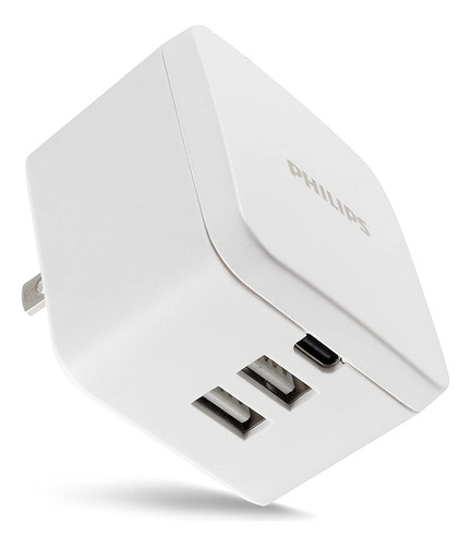 Philips 32w Usb Wall Charger, Includes 2 Usb-a Ports (12w) A