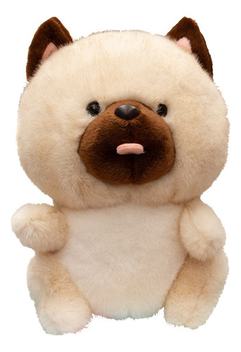 Peluche De Perrito Tierno Esponjoso Y Suave 16cm Color Marrón Claro