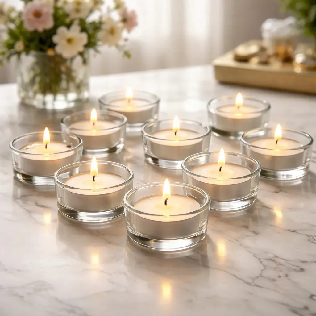 Kit 10 Porta Velas De Vidro Redondo Castiçal Mini Pote 5x2,5