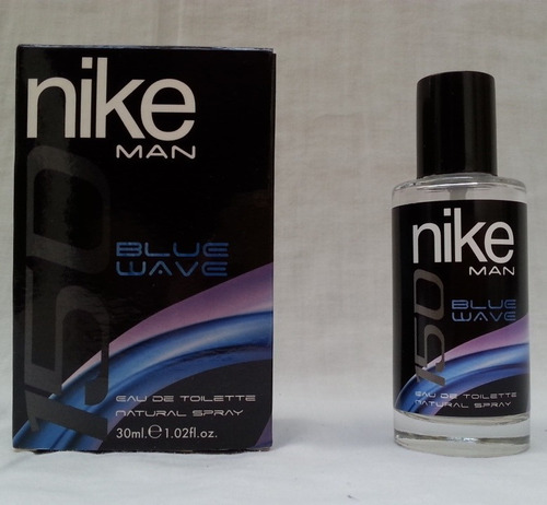 Frasco Vacío Y Caja De Perfume Nike Blue Wave 30ml.