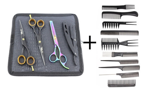 Kit Tesouras Profissionais 6.0 Black