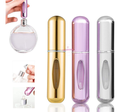 Botella Recargable Perfume Atomizador Portátil 5ml Pack 3