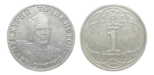 Nvs-moneda Tayikistán 1 Somoni 2001 - 2ts#5 (Usado)
