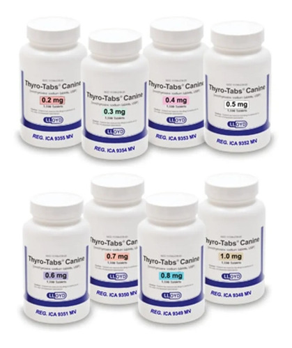 Imagen 2 de 3 de Thyrotabs Hipotiroidismo Perros 0,4mg X 120 Tabletas