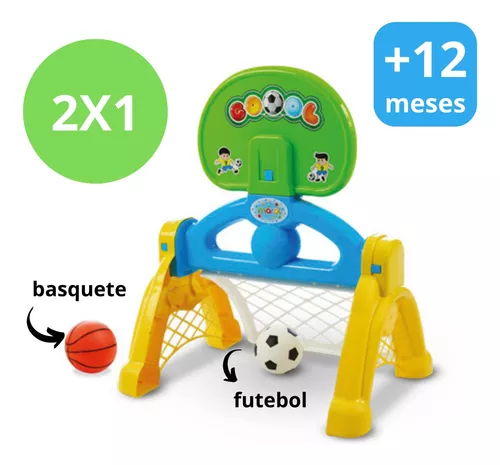 Jogo futebol e basquete 2 em 1 com bola de futebol basquete - Iw - Basquete  Infantil - Magazine Luiza