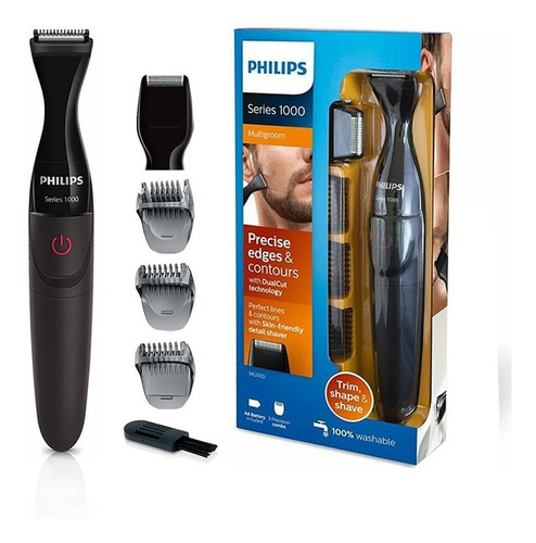 Barbeador Philips Multigroom 2em1 À Prova Dágua Mg1100 Preto