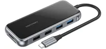 Comprar Hub USB Multipuerto Vention - 10 en 1 - Usb C A HDMI + VGA + RJ45 + 2 Usb 2.0 + 2 USB 3.0 + Lector De Tarjetas SD TF + PD 100W USB C - 4K - Carcasa Aluminio - 15CM - Para PC \u002F Mac \u002F Laptop - TFGHB