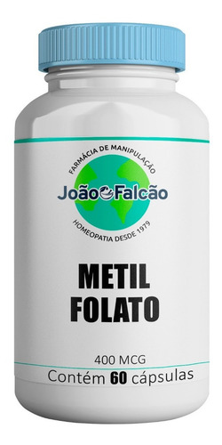 Metil Folato 400mcg 60 Cápsulas Sabor Sem Sabor