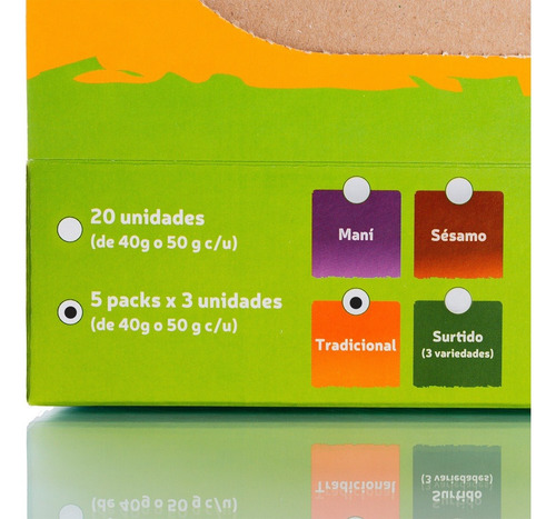 Imagen 2 de 3 de Turrón De Semilla De La Finca - X15 - Sin Tacc - Tradicional