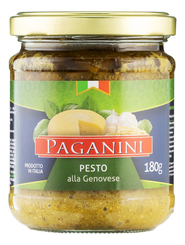 Molho Pesto Genovês Paganini sem glúten 180 g